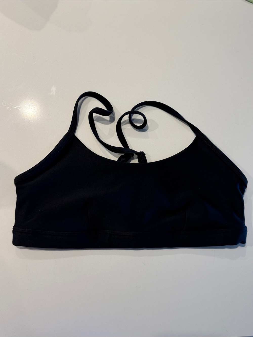 ALO Yoga Black Strappy Sports Bralette